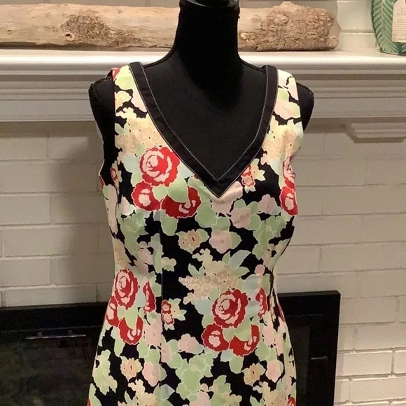Amazing Talbots V Neck Floral Dress Womens Sz 10 - Picture 4 of 8